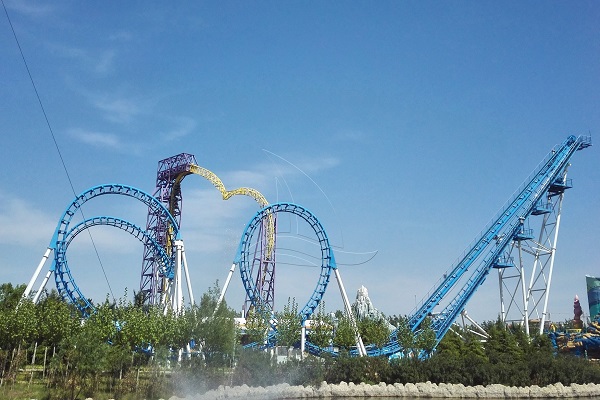 large amusement park roller coaster